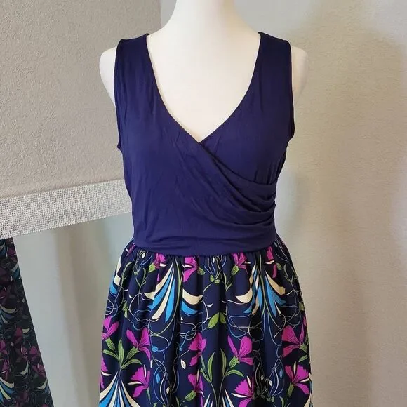 ModCloth Faux Wrap Sleeveless Maxi Dress  Floral Size S - Picture 2 of 9